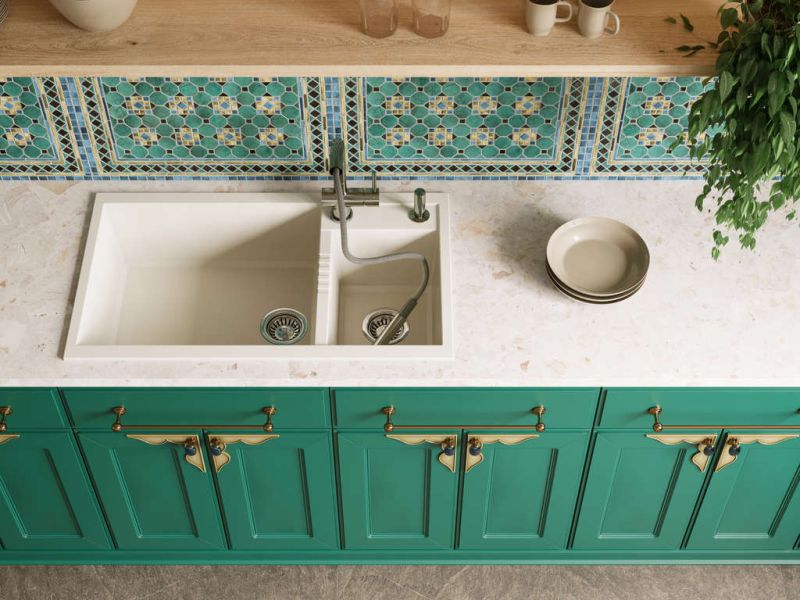 Мойка кухонная Omoikiri Tedori 86-2-LB-WH белый